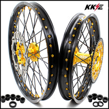 Load image into Gallery viewer, KKE 21" & 19" Mx Diretibke Wheels For YAMAHA YZ125/250 1999-2016 YZ250F/450F 2003-2015 Black Spokes With Disc