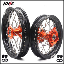 Load image into Gallery viewer, KKE 12/10 MIni Kid's Wheels For KTM SX50 2014-2023 GAS GAS MC50 2021-2023 Dirtbikes Orange Hub