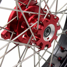 Load image into Gallery viewer, KKE 17 Inch OEM Size Supermoto Wheels for Honda XR650L 1993-2024 Red Nipple