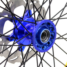Load image into Gallery viewer, KKE 21"&19" Mx Dirtbike Cast Wheels For YAMAHA YZ125 YZ250 1999-2016 YZ250F YZ450F 2003-2015 Gold Rim Black Spokes With Disc