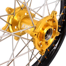 Load image into Gallery viewer, KKE 21 & 19 MX Rims for Suzuki RMZ250 2007-2025 RMZ450 2005-2025 Gold Nipple