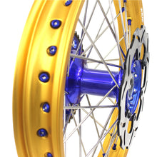 Load image into Gallery viewer, KKE 21"&18" Enduro Dirtbike Casting Wheels For YAMAHA YZ125 YZ250 1999-2016 YZ250F YZ450F 2003-2015 Gold Rim With Disc