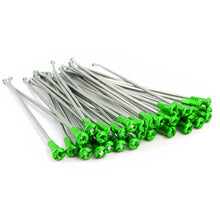 Load image into Gallery viewer, KKE 1.6*21 Front Spoke Set for KAWASAKI KX250F 05-18 KX450F 07-18 Green Alloy Nipple