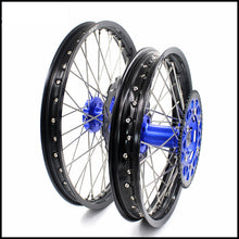 Load image into Gallery viewer, KKE 21"/18" Enduro Dirtibke Wheels For YAMAHA YZ125 YZ250 1999-2016 YZ250F YZ450F 2003-2015 Blue&Black With Disc