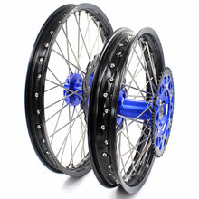 Load image into Gallery viewer, KKE 21 & 18 Enduro Wheels for YAMAHA WR250F 2001-2016 WR450F 2003-2015 Blue&Black 250mm Disc