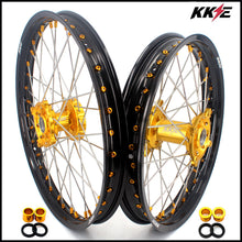 Load image into Gallery viewer, KKE 21 & 18 Enduro Rims for Suzuki RMZ250 2007-2018 RMZ450 2005-2017 Gold Nipple