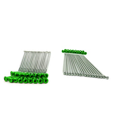 Load image into Gallery viewer, KKE 1.6*21 Front Spoke Set for KAWASAKI KX250F 05-18 KX450F 07-18 Green Alloy Nipple