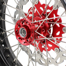 Load image into Gallery viewer, KKE 17 inch Supermoto Wheels Rims for HONDA XR650L 1993-2025 Red Hub Discs
