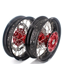 Load image into Gallery viewer, KKE 3.5 & 4.25 Cush Drive Supermoto Rims For HONDA XR650R 2000-2008 Red & Black