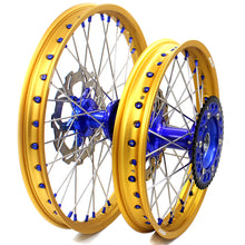 Load image into Gallery viewer, KKE 21"&18" Enduro Dirtbike Casting Wheels For YAMAHA YZ125 YZ250 1999-2016 YZ250F YZ450F 2003-2015 Gold Rim With Disc