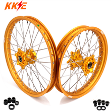 Load image into Gallery viewer, KKE 21 & 19 GLM Gold Wheels for SUZUKI RM125 RM250 1996-2000