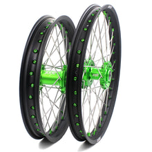 Load image into Gallery viewer, KKE 21 & 19 MX Wheels for Kawasaki KX250F 2019 and 2021 Green Nipple(2020 Excluded)