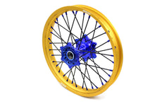 Load image into Gallery viewer, KKE 21"&19" Mx Dirtbike Cast Wheels For YAMAHA YZ125 YZ250 YZ250F YZ450F Gold Rim Black Spokes