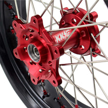 Load image into Gallery viewer, KKE 17 Inch OEM Size Supermoto Wheels for Honda XR650L 1993-2024 Red Nipple