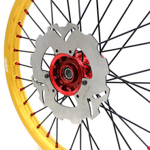 Load image into Gallery viewer, KKE 21 & 19 Cast Red Hubs Billet Gold Rims for Honda XR400R 96-04 XR600R 91-2000 Red&Gold