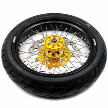 Load image into Gallery viewer, KKE 3.5 & 4.25*17inch Supermoto Rims Tires for SUZUKI RMZ250 2007-2025 RMZ450 2005-2025 Gold
