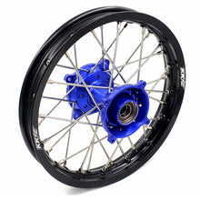 Load image into Gallery viewer, KKE 17"*1.4/14"*1.6 Spoked Kid's Big Wheels Rims Fit KTM SX 85 2003-2020 Husqvarna TC 85 2014-2020 Blue Hub