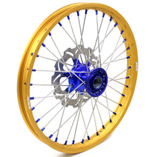 Load image into Gallery viewer, KKE 21"&18" Enduro Dirtbike Casting Wheels For YAMAHA YZ125 YZ250 1999-2016 YZ250F YZ450F 2003-2015 Gold Rim With Disc