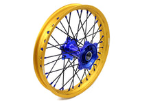Load image into Gallery viewer, KKE 21"&19" Mx Dirtbike Cast Wheels For YAMAHA YZ125 YZ250 YZ250F YZ450F Gold Rim Black Spokes