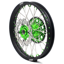 Load image into Gallery viewer, KKE 21 & 19 MX Wheels for Kawasaki KX250F 2019 and 2021 Green Nipple(2020 Excluded)
