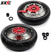 Load image into Gallery viewer, KKE 3.5 & 4.25 Supermoto Tires Rims Fit For HONDA CRF250X CRF450X 2005-2018
