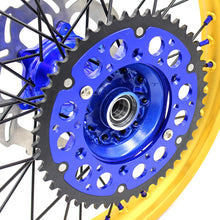 Load image into Gallery viewer, KKE 21"&19" Mx Dirtbike Cast Wheels For YAMAHA YZ125 YZ250 1999-2016 YZ250F YZ450F 2003-2015 Gold Rim Black Spokes With Disc