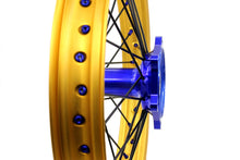 Load image into Gallery viewer, KKE 21"&19" Mx Dirtbike Cast Wheels For YAMAHA YZ125 YZ250 YZ250F YZ450F Gold Rim Black Spokes