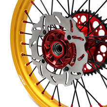 Load image into Gallery viewer, KKE 21 & 19 Cast Red Hubs Billet Gold Rims for Honda XR400R 96-04 XR600R 91-2000 Red&Gold