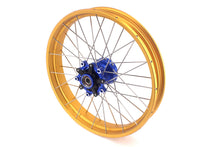 Load image into Gallery viewer, VMX 19inch 17inch CUSH Drive Spoked Tubeless Wheels Set For BMW G310GS 2016-2024 Blue Hub & Gold Rim