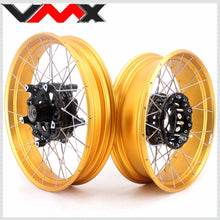 Load image into Gallery viewer, VMX 19" 17" Tubeless Wheels For BMW R1200GS R1200GS Adventure 2013-2020 Black Hub & Gold Rim