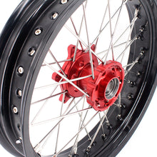 Load image into Gallery viewer, KKE 3.5 & 4.25 Supermoto Motard Wheels Rims for BETA RR 2013-2024 Red Hubs