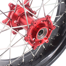 Load image into Gallery viewer, KKE 3.5 & 4.25 Supermoto Motard Wheels Rims for BETA RR 2013-2024 Red Hubs