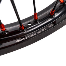Load image into Gallery viewer, KKE 21" 18" Cast Enduro Wheels For KTM EXC EXC-F EXC-E 2003-2025 Black Spokes