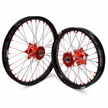 Load image into Gallery viewer, KKE 21" 18" Cast Enduro Wheels For KTM EXC EXC-F EXC-E 2003-2025 Orange Nipples