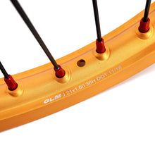 Load image into Gallery viewer, KKE 21 & 19 Cast Red Hubs Billet Gold Rims for Honda XR400R 96-04 XR600R 91-2000 Red&Gold