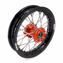 Load image into Gallery viewer, KKE 10/10 Small Kid's Wheels For KTM SX50 2014-2023 Mini Dirtbikes Orange Hub
