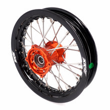 Load image into Gallery viewer, KKE 10/10 Small Kid's Wheels For KTM SX50 2014-2023 Mini Dirtbikes Orange Hub