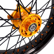 Load image into Gallery viewer, KKE 3.5/4.25 Supermoto Race Wheels For Suzuki RM125 1996-2007 RM250 1996-2008 Gold Nipples
