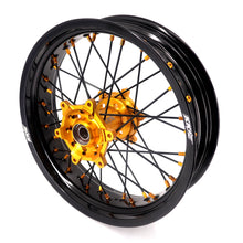 Load image into Gallery viewer, KKE 3.5/4.25 Supermoto Race Wheels For Suzuki RM125 1996-2007 RM250 1996-2008 Gold Nipples