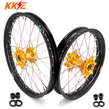 Load image into Gallery viewer, KKE 21" 18" Enduro Wheels Rims For SUZUKI DRZ400SM 2005-2024 Gold Hub