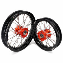 Load image into Gallery viewer, KKE 12/10 Small Kid's Wheels For KTM SX50 2024-2025 Mini Dirtbikes Orange Hub