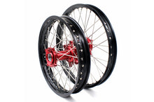 Load image into Gallery viewer, KKE 21 & 18 Enduro Wheels Rims for Husqvarna TE TC FE FC SMR TXC 2000-2013 Red Hubs