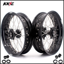 Load image into Gallery viewer, KKE 17 Inch Supermoto Rims for Honda CRF250R 04-13 CRF450R 02-12 Black