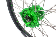 Load image into Gallery viewer, KKE 1.6*21 & 2.15*19 Wheels Rims Fit Kawasaki KX450 2019-2025 KX450X 2021-2025 Green Nipples