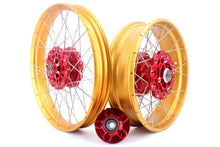 Load image into Gallery viewer, VMX 21" 18" Tubeless Rims Fit Honda Africa Twin CRF1100L 2020-2023 Red Hubs Gold Rims