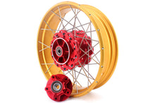 Load image into Gallery viewer, VMX 21/18 Tubeless Rims Fit Honda XL750 Transalp 2023-2024 Red Hub & Gold Rim