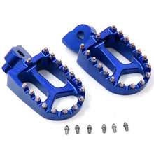 Load image into Gallery viewer, KKE BILLET CNC FOOTPEGS FOR YAMAHA YZ85 YZ125 YZ250 YZ426F YZ450F WR250F WR450F BLUE BLACK SILVER OPTIONAL