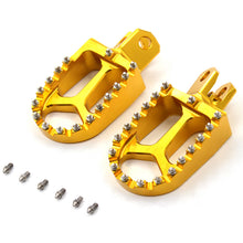 Load image into Gallery viewer, KKE CNC Billet Footpegs for SUZUKI DRZ400 DRZ400E DRZ400S DRZ400SM Gold/Blue/Black