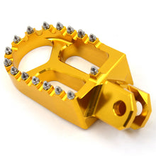 Load image into Gallery viewer, KKE CNC Billet Footpegs for SUZUKI DRZ400 DRZ400E DRZ400S DRZ400SM Gold/Blue/Black