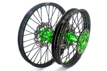 Load image into Gallery viewer, KKE 21/18 Spoked Wheels Rims For KAWASAKI KX125 KX250 2003 2004 2005 Black Spokes